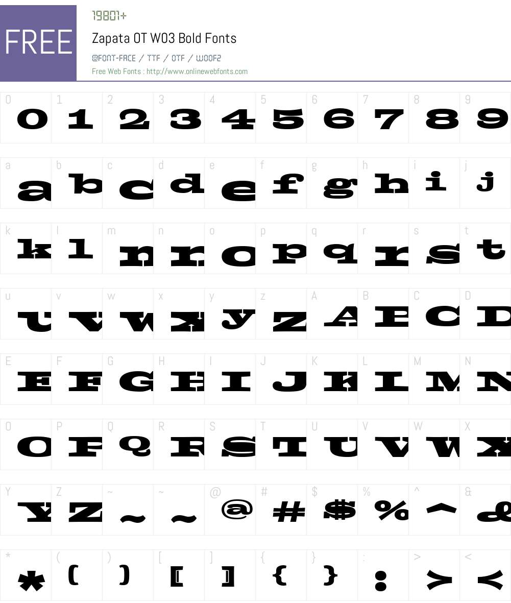 FF Zapata Font Screenshots