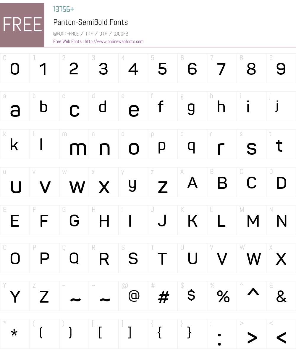 Panton-SemiBold Font Screenshots