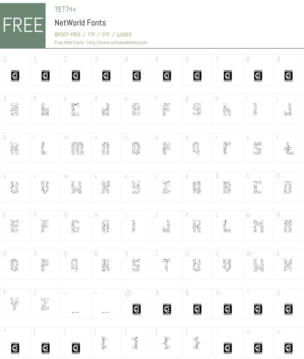 NetWorld Font Screenshots