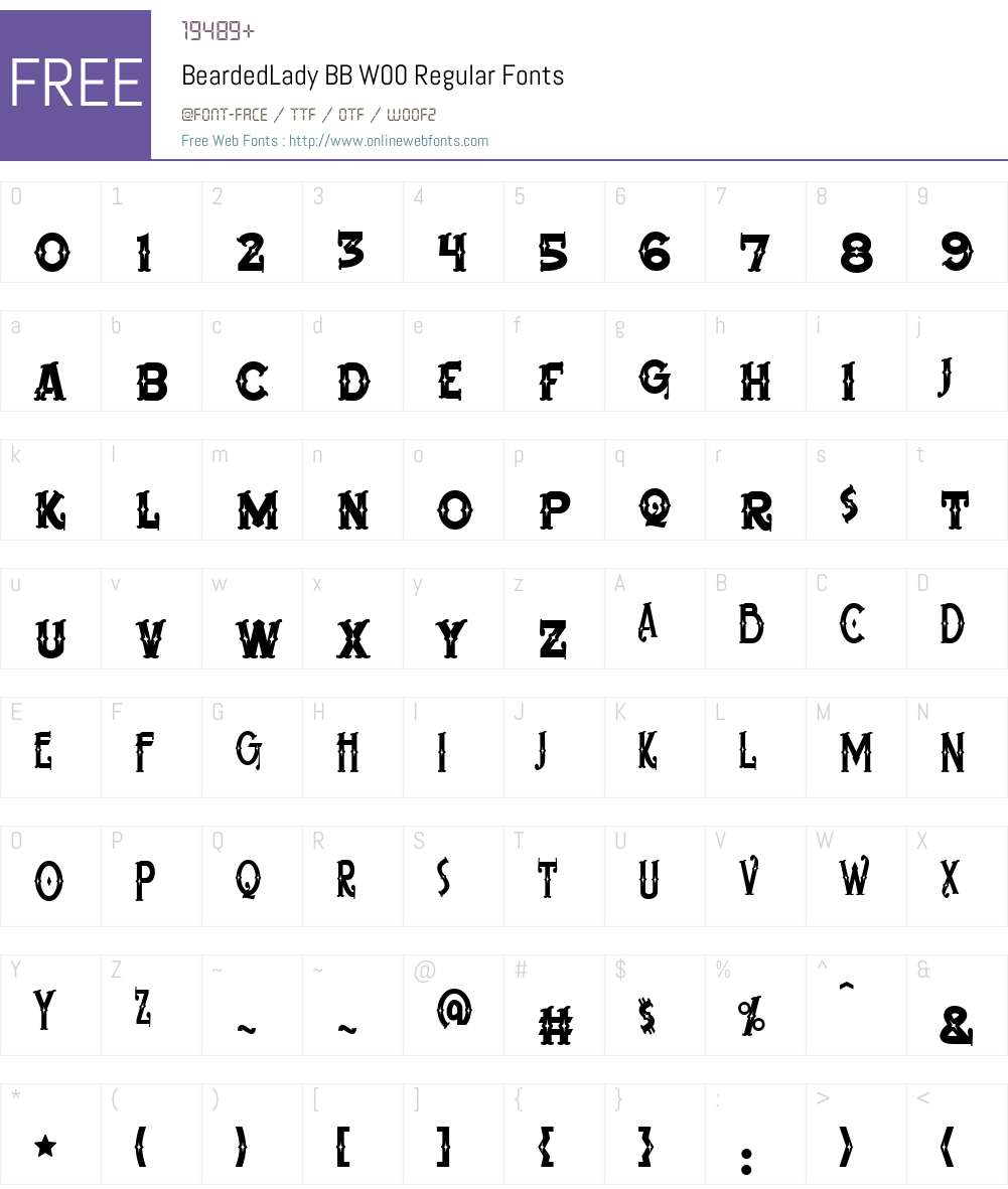 BeardedLady BB Font Screenshots