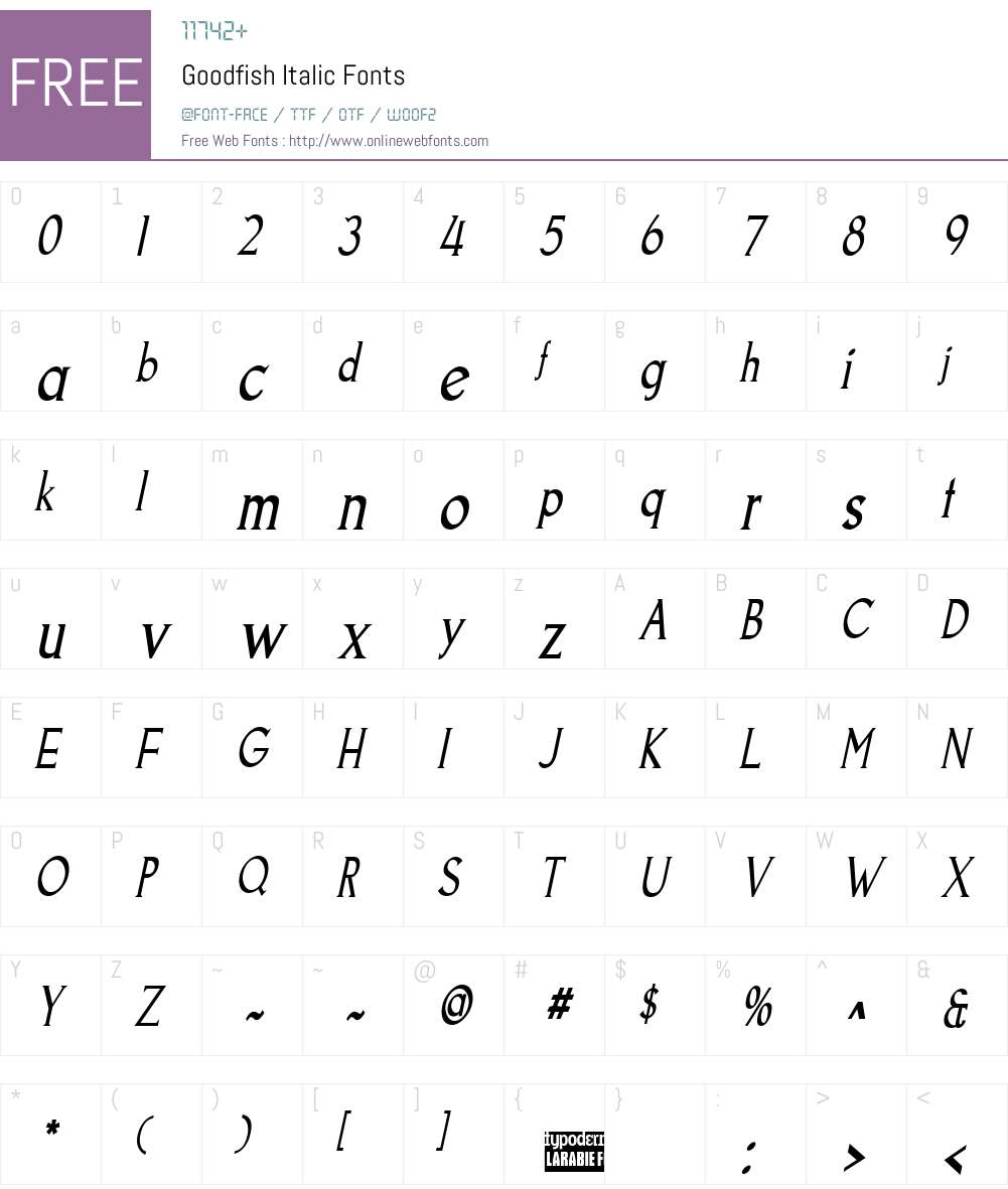 Goodfish Font Screenshots