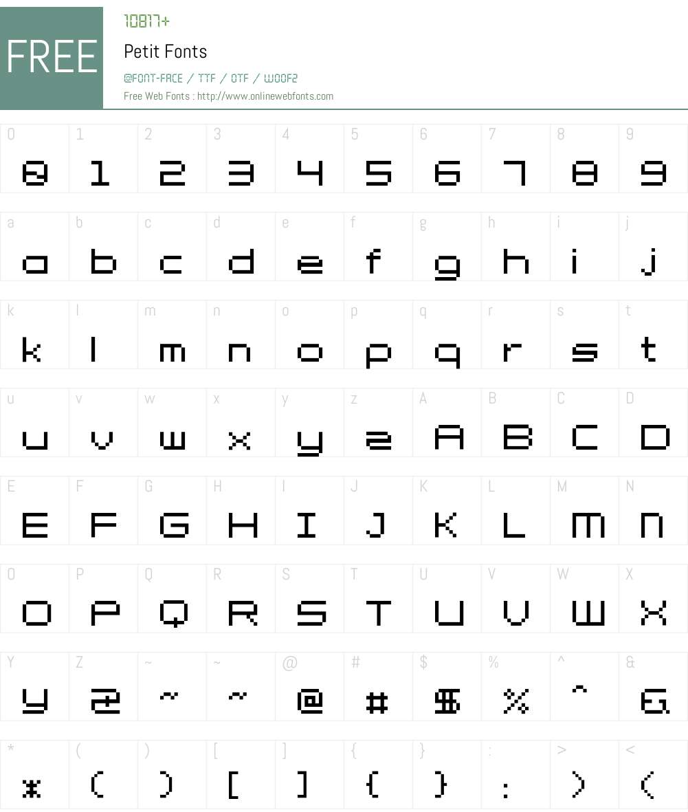 Petit Font Screenshots
