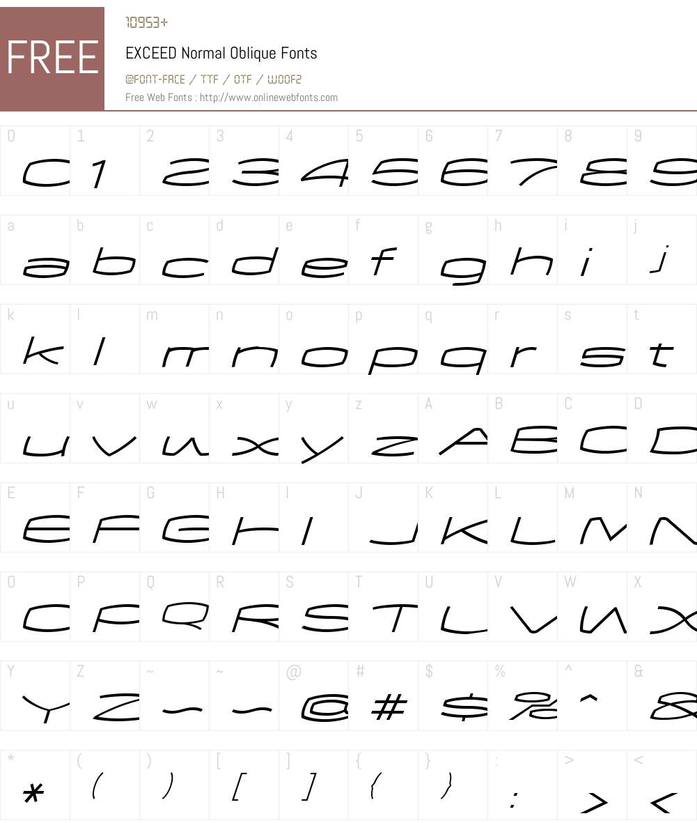 EXCEED Font Screenshots
