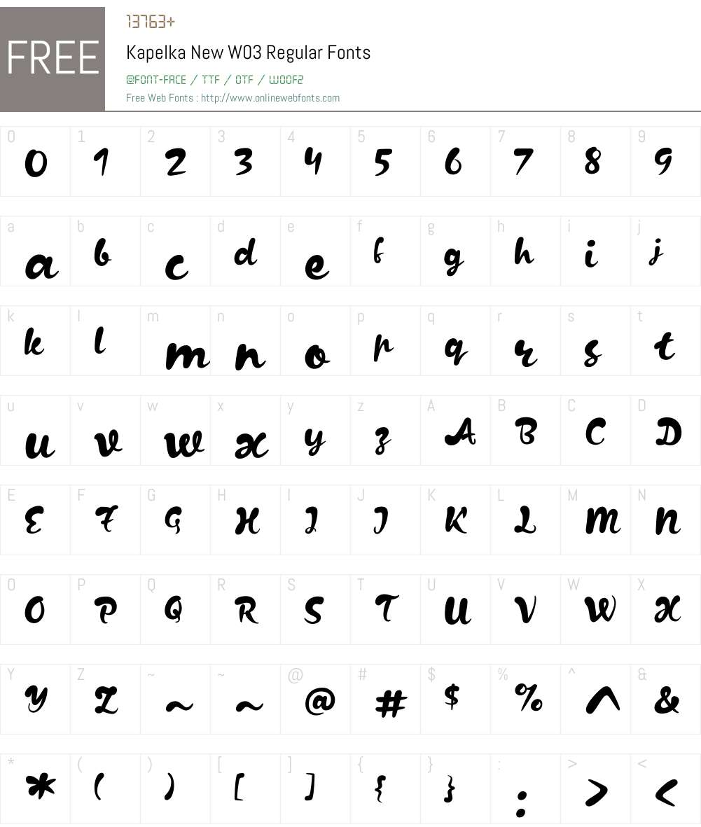 Kapelka New Font Screenshots