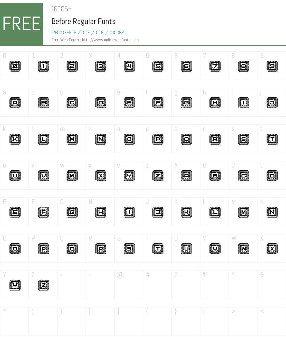 Before Font Screenshots