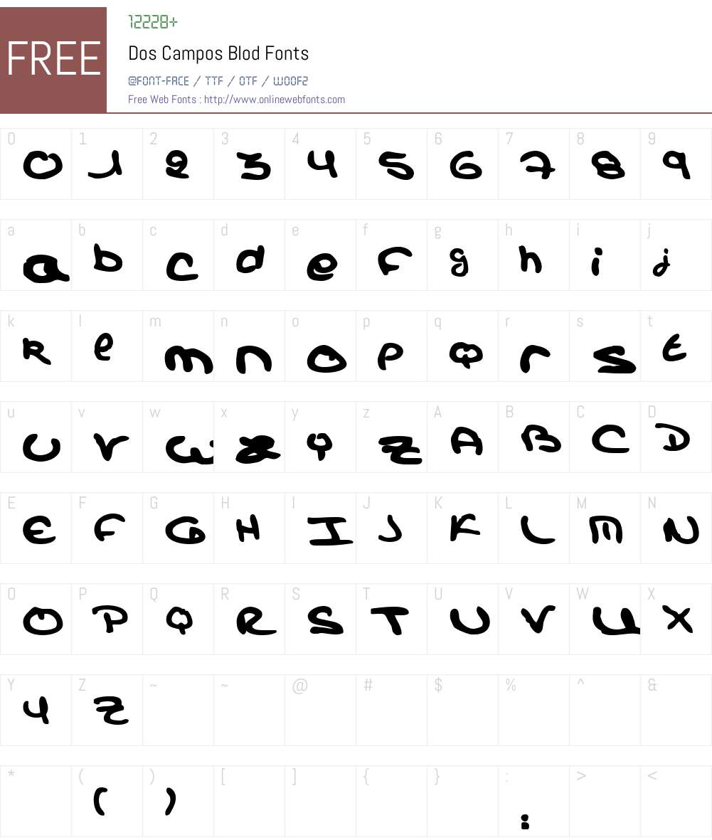 Dos Campos Blod Font Screenshots