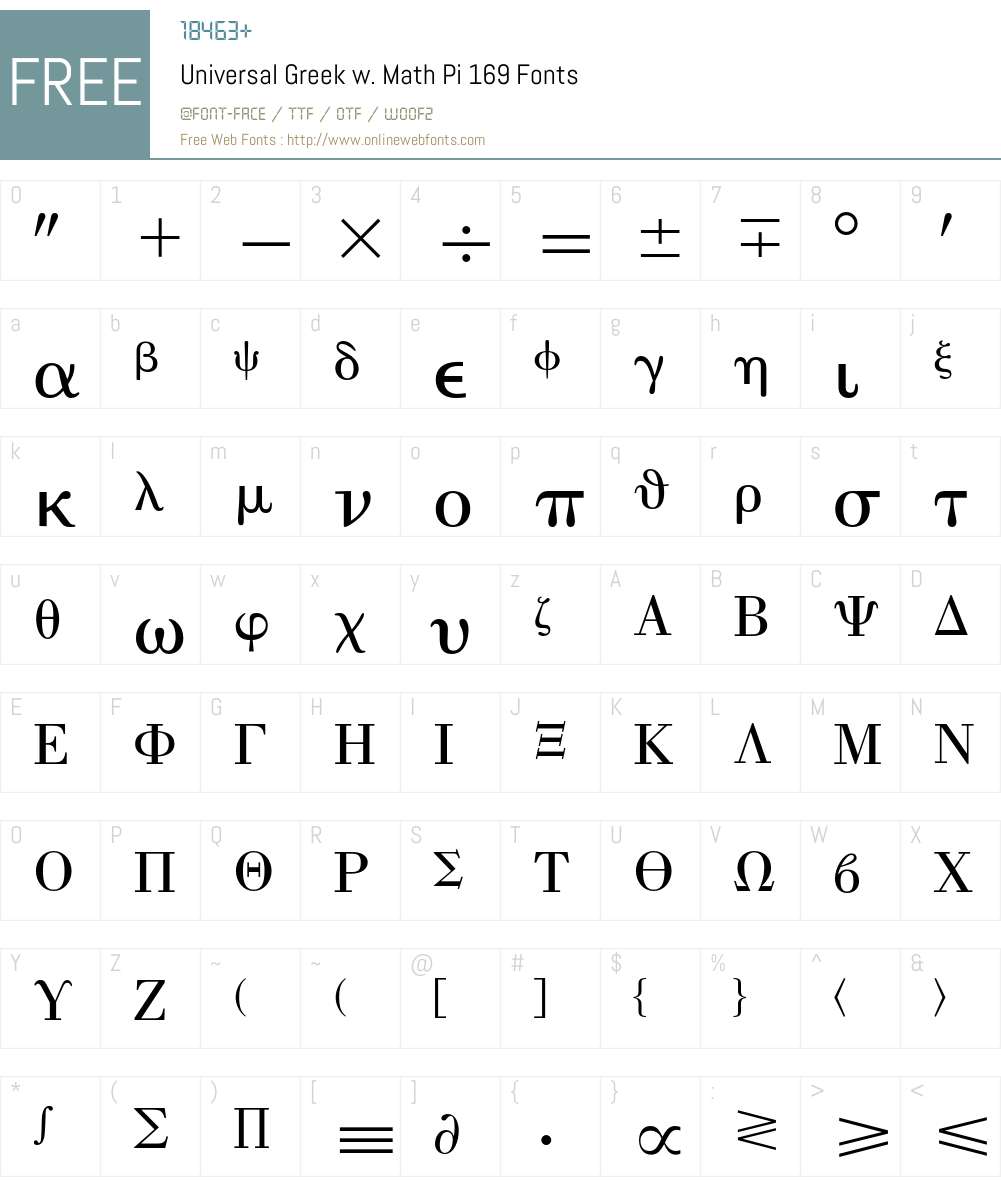 Universal Font Screenshots