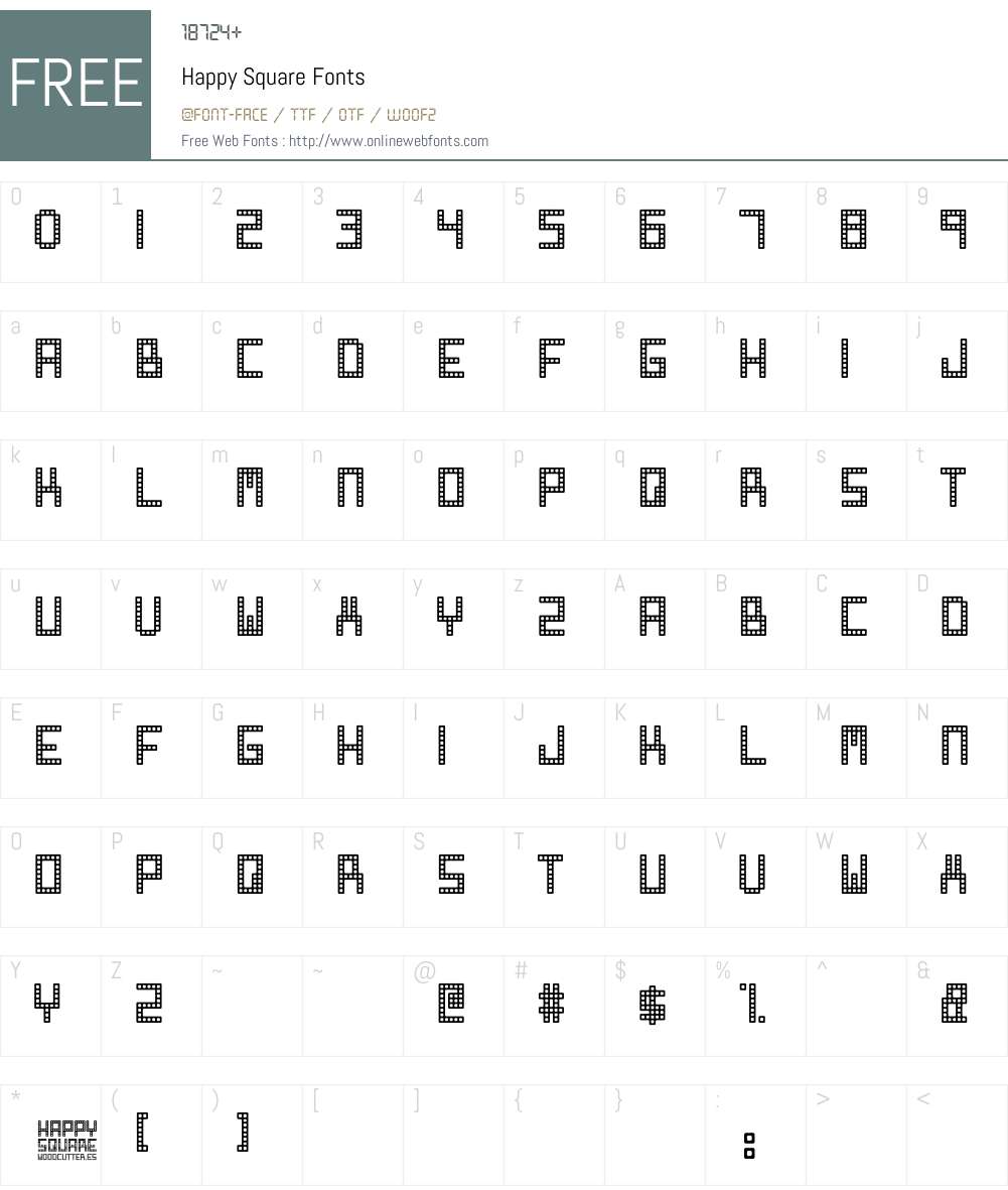 Happy Square Font Screenshots