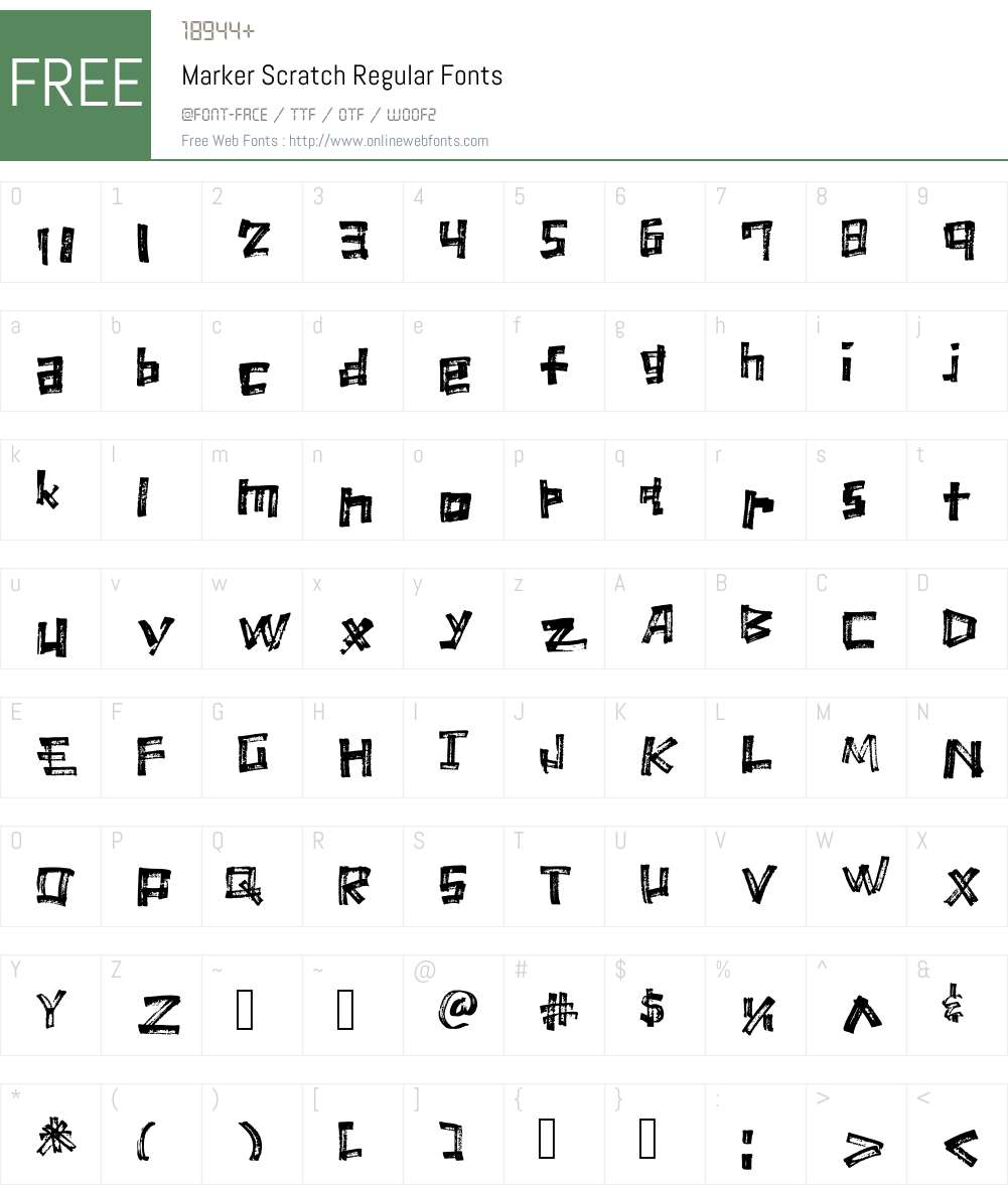 Marker Scratch Font Screenshots