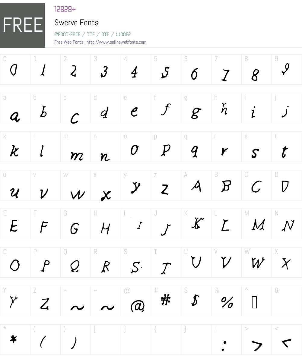 Swerve Font Screenshots