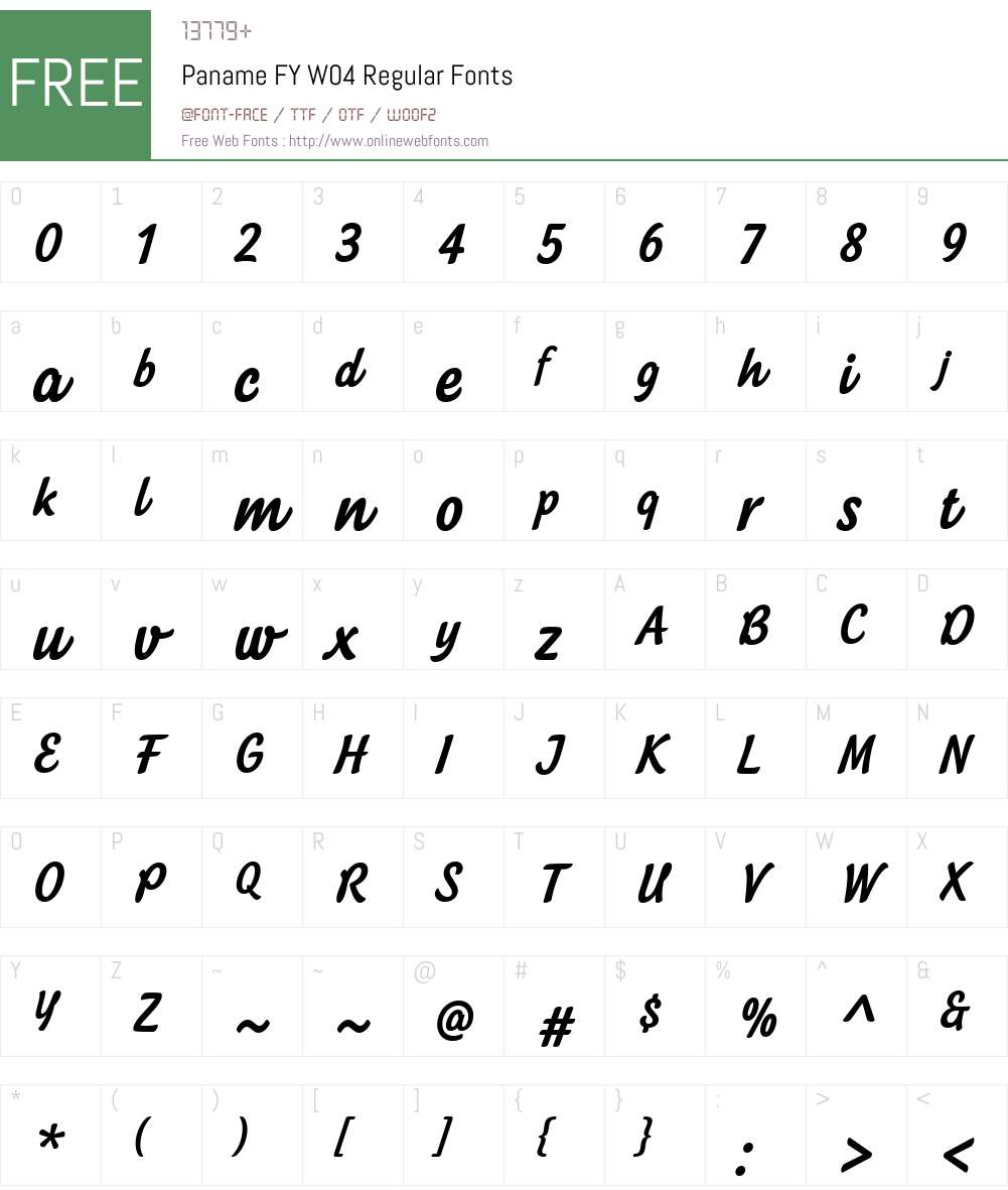 Paname FY Font Screenshots