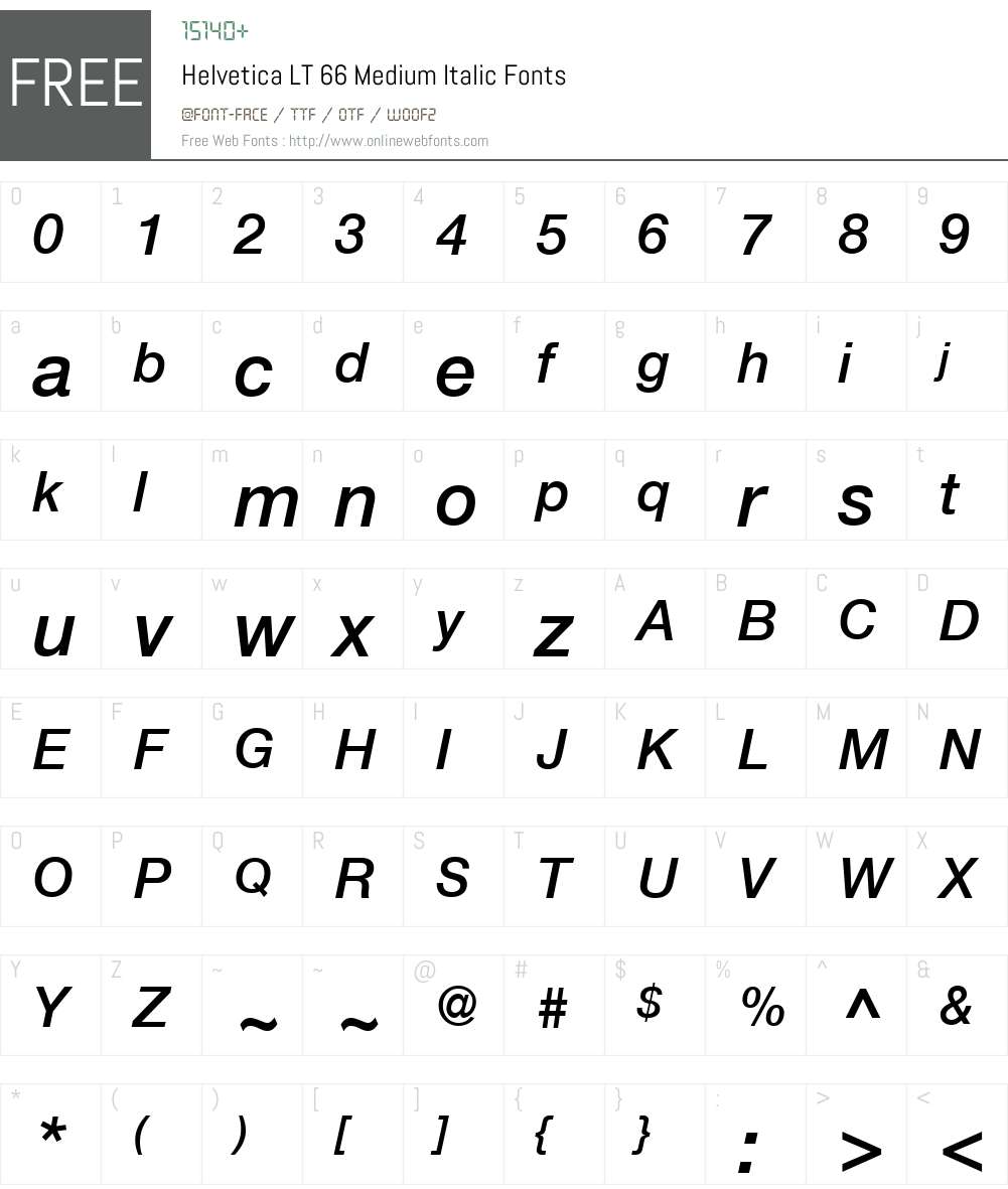 HelveticaNeue LT 65 Medium Font Screenshots