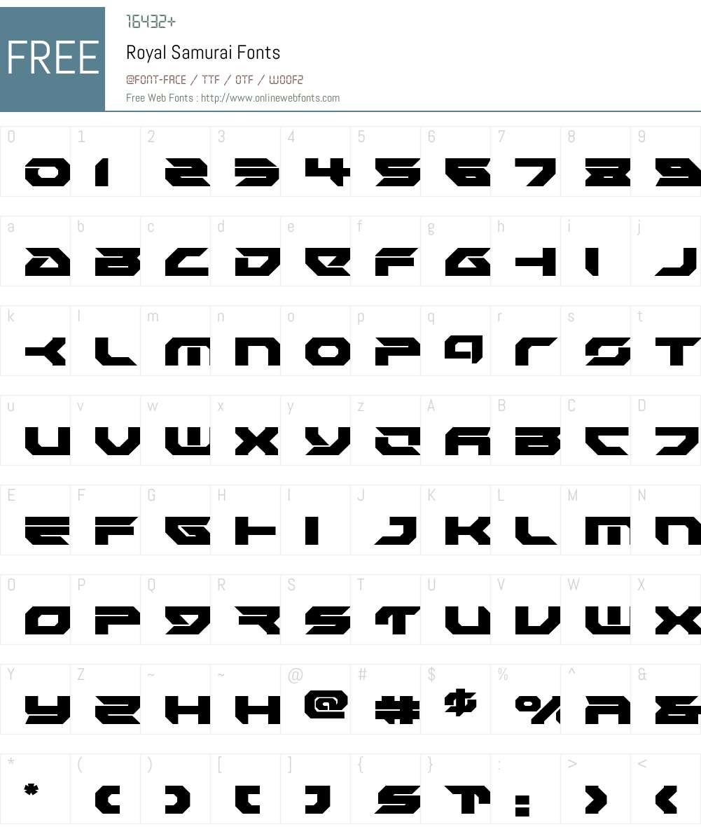 Royal Samurai Font Screenshots