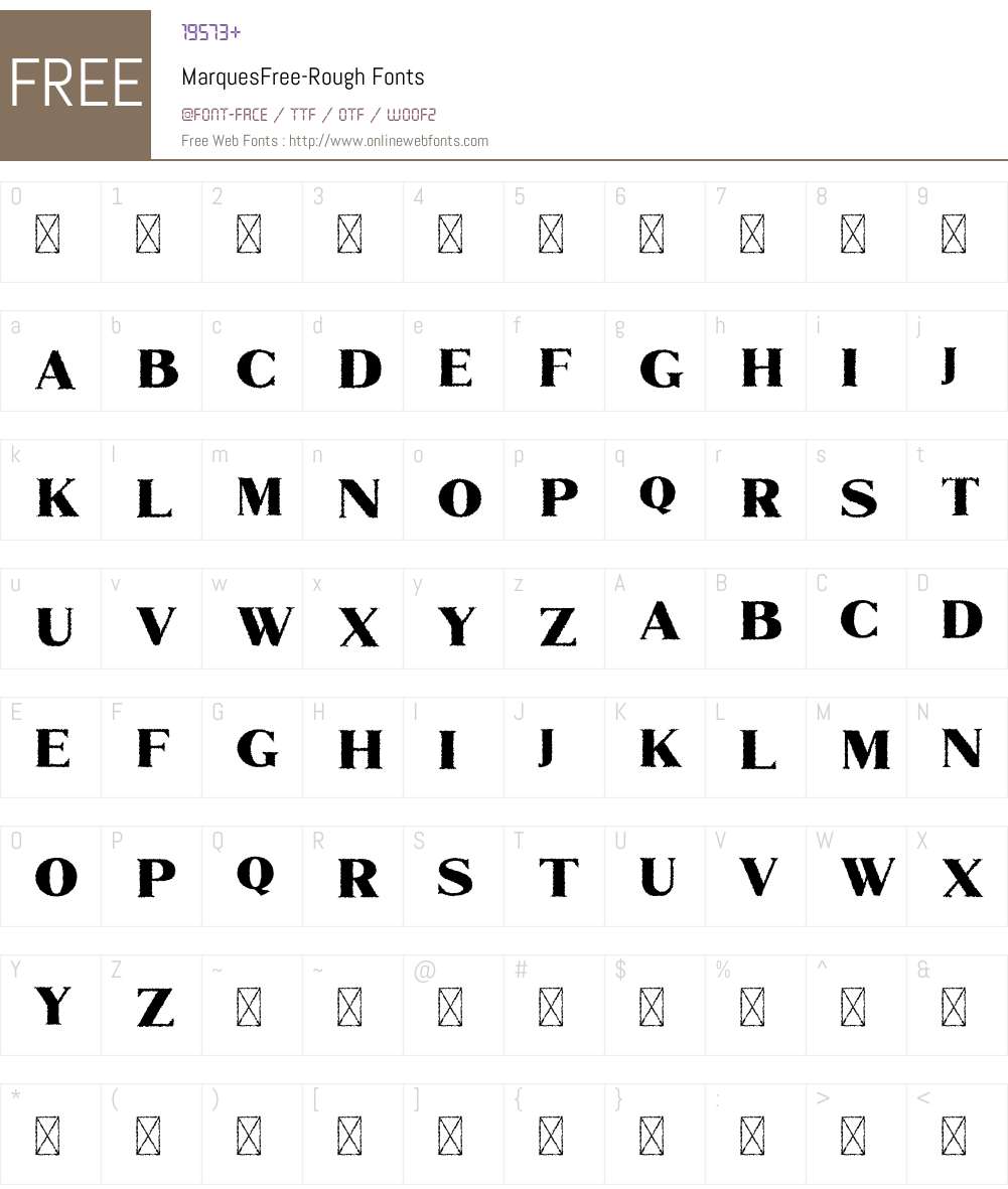 Marques Free Rough 1.000 Fonts Free Download - OnlineWebFonts.COM