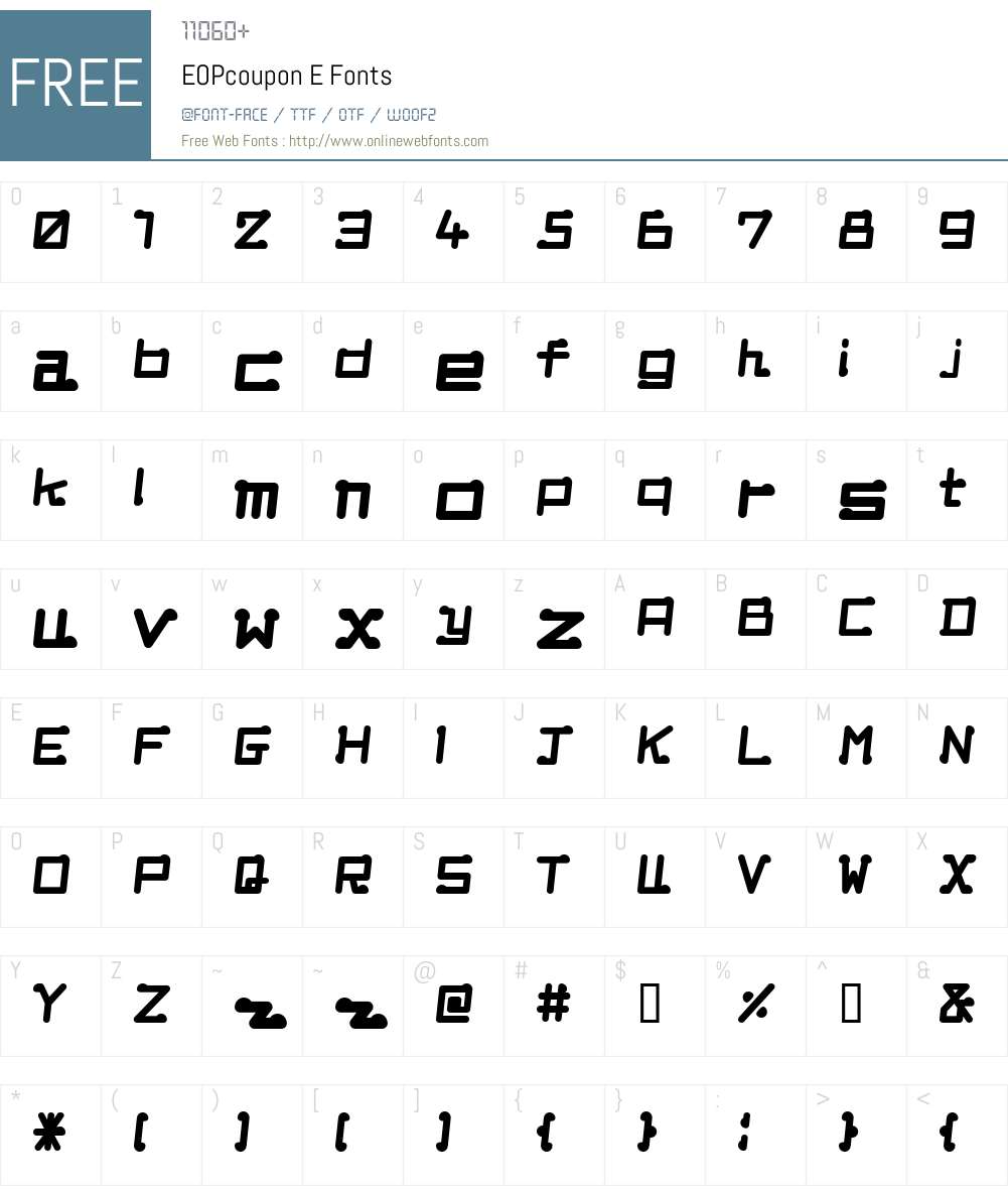 EOPcoupon Font Screenshots
