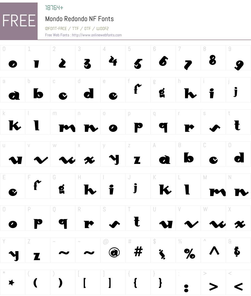 Mondo Redondo NF Font Screenshots