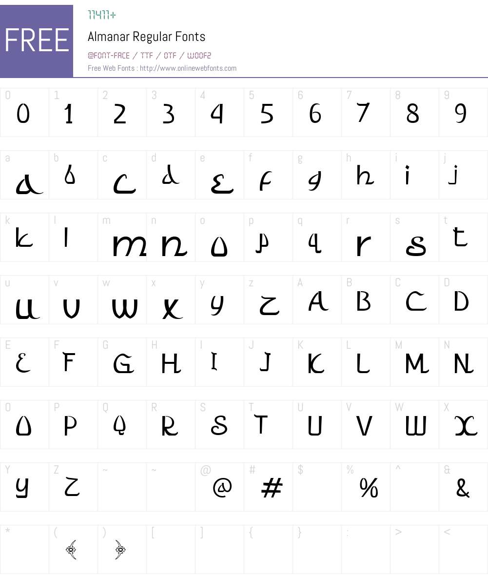 Almanar Font Screenshots