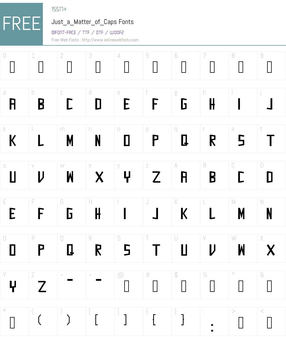 Just_a_Matter_of_Caps Font Screenshots