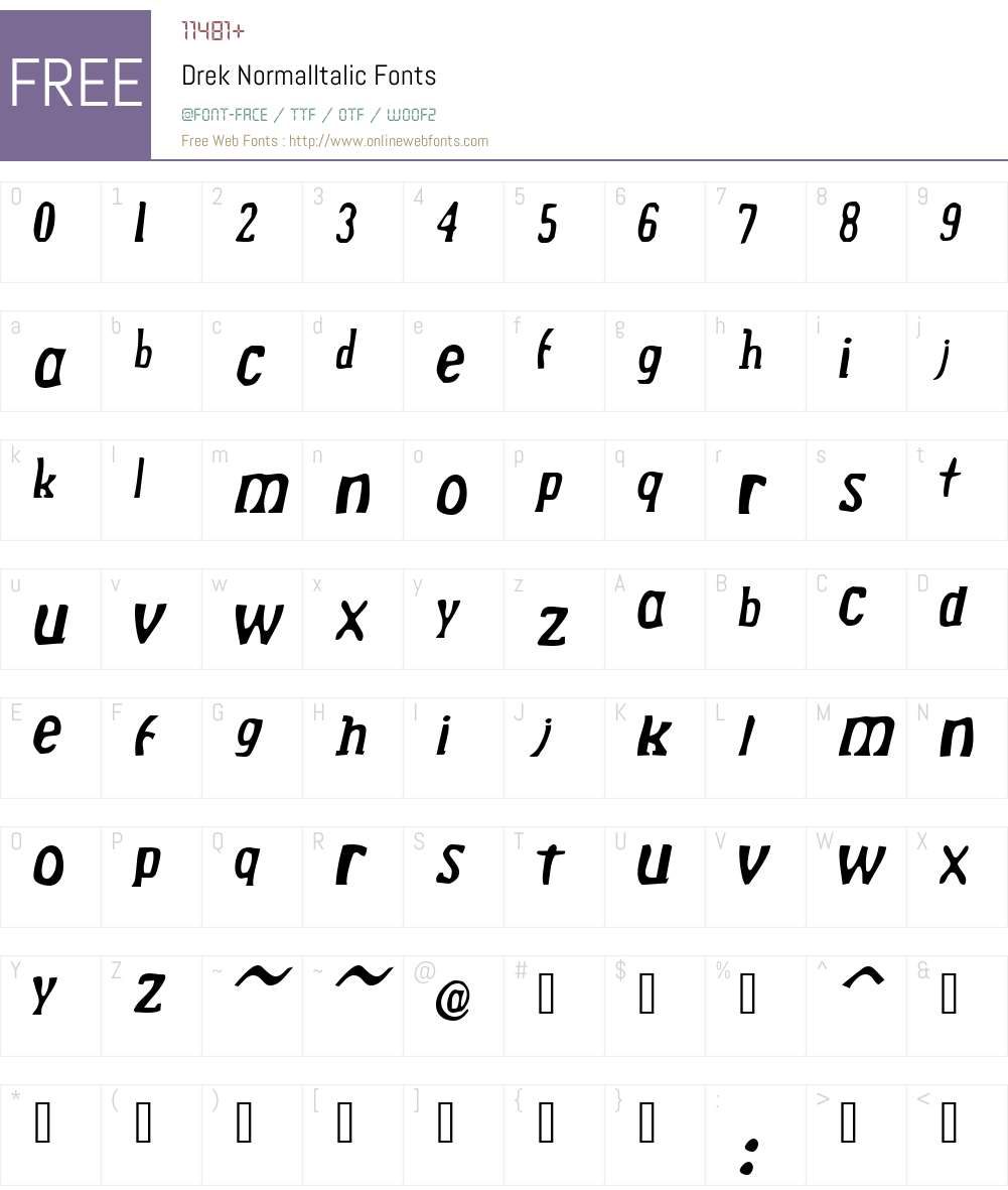Drek Font Screenshots