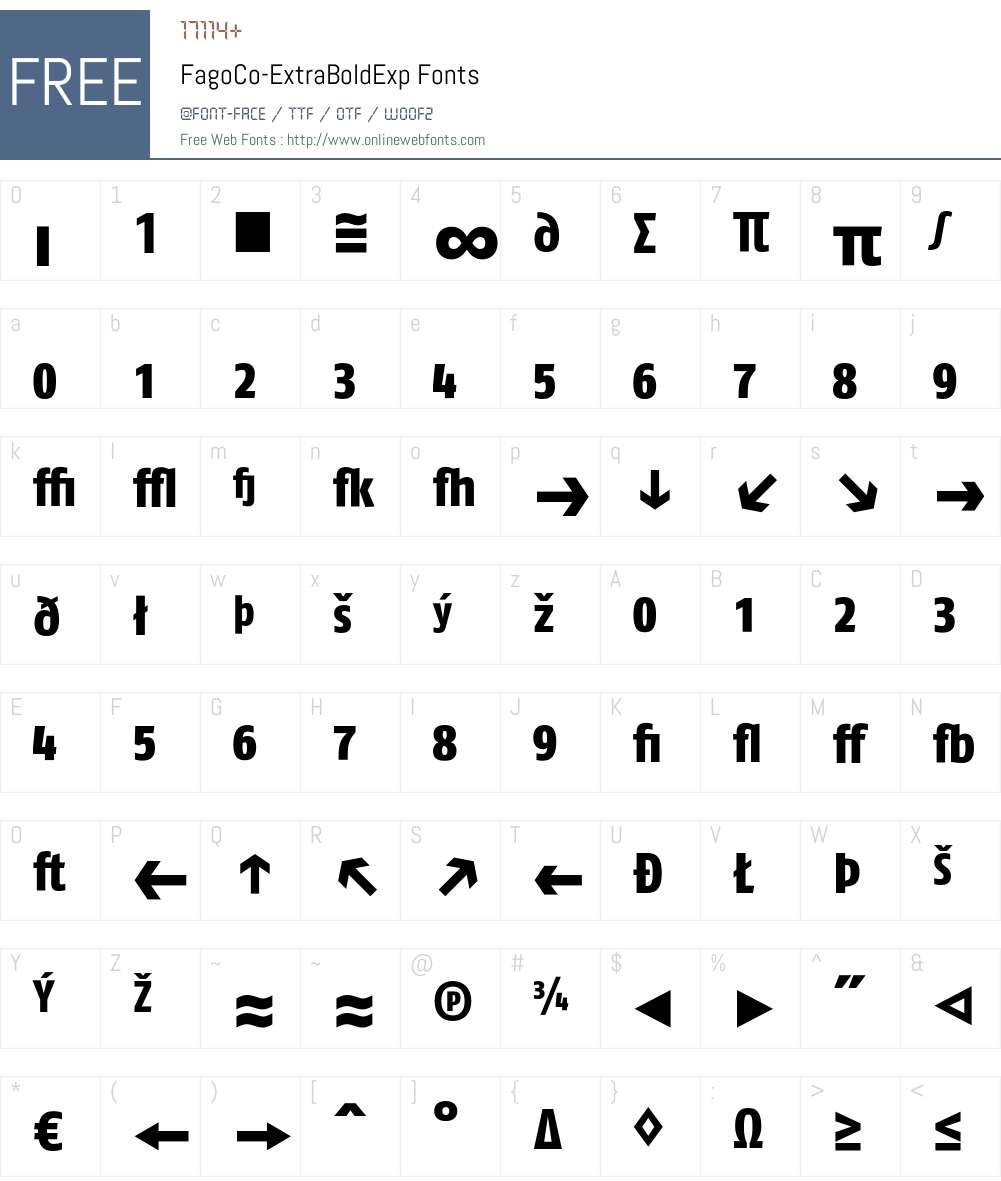 FagoCo Font Screenshots