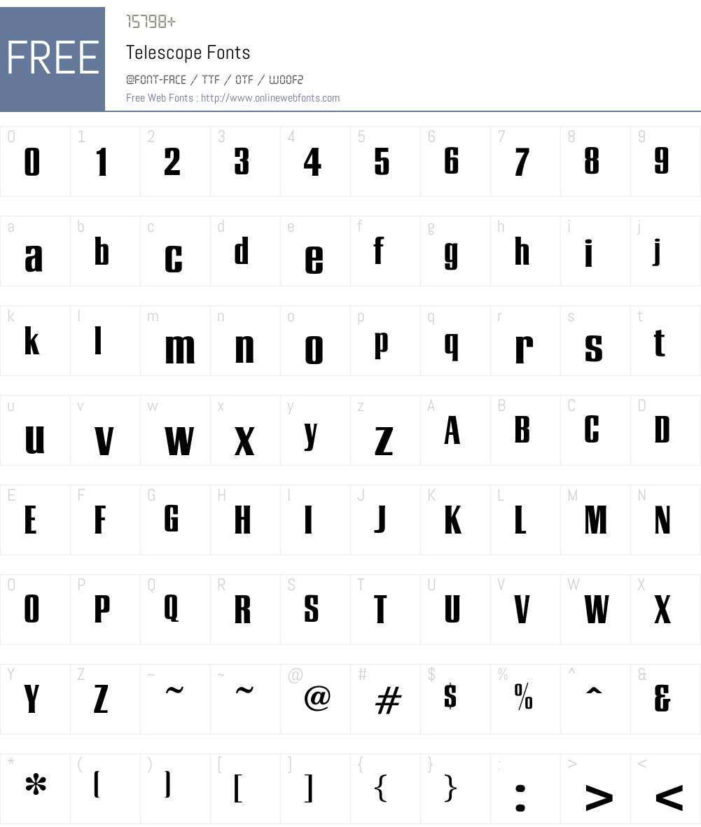 Telescope Font Screenshots