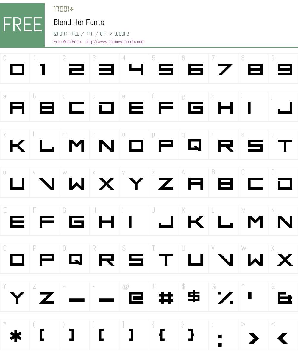 Blend Her Font Screenshots