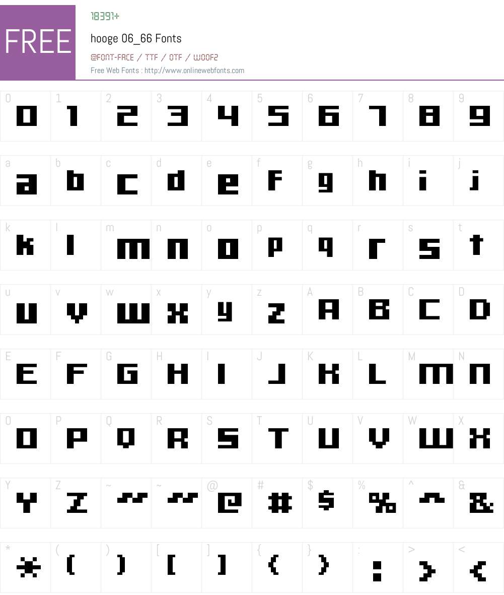 hooge 06_66 Font Screenshots