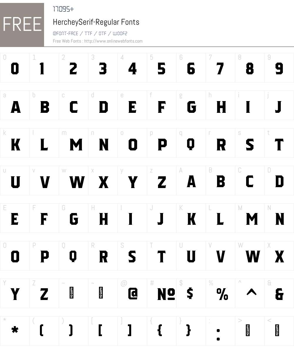 Herchey Serif Font Screenshots