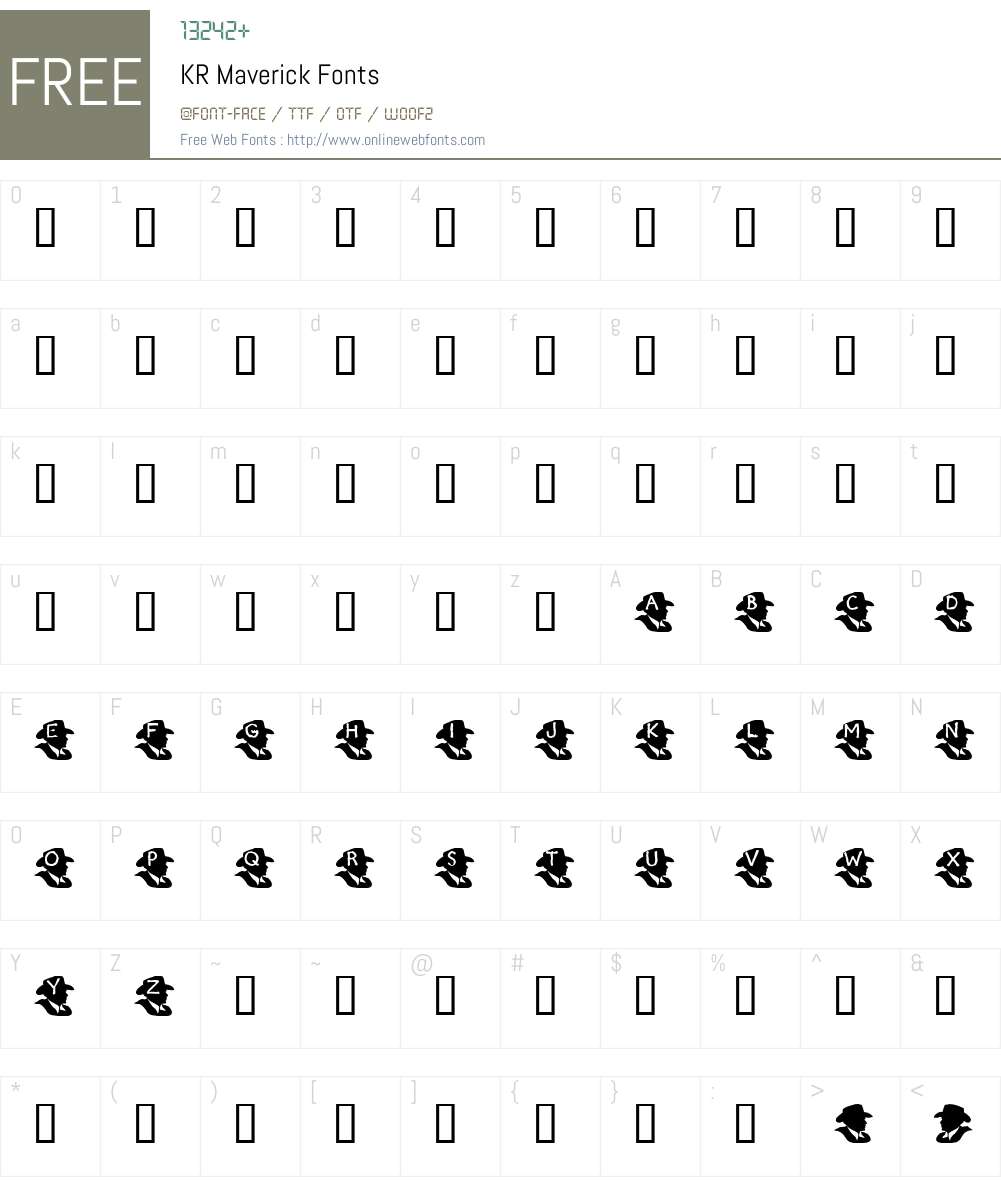 KR Maverick Font Screenshots