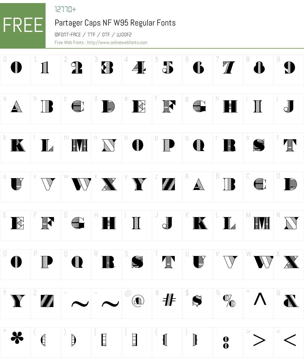 PartagerCapsNFW95-Regular Font Screenshots
