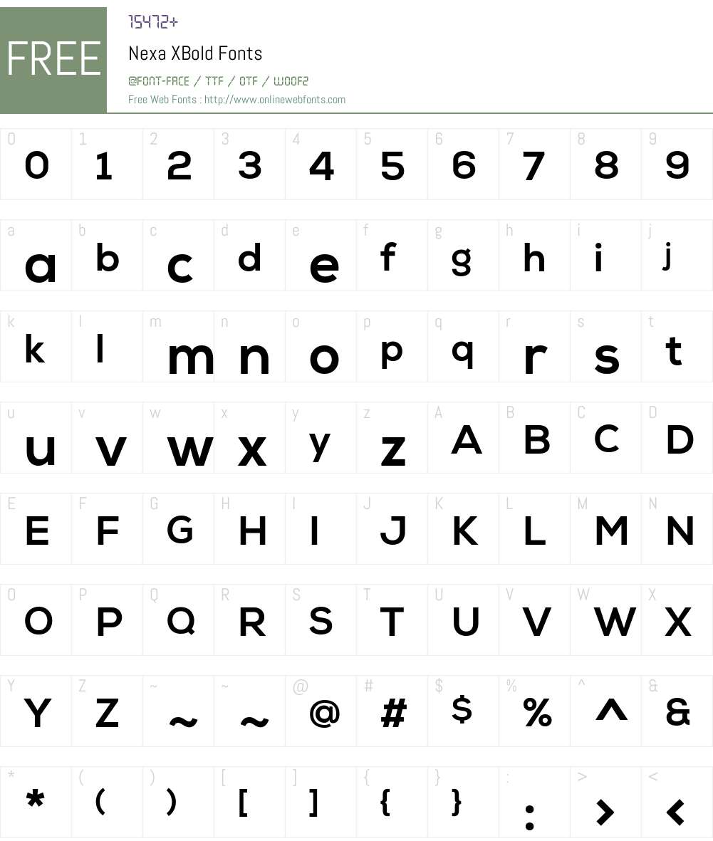 NexaXBold Font Screenshots