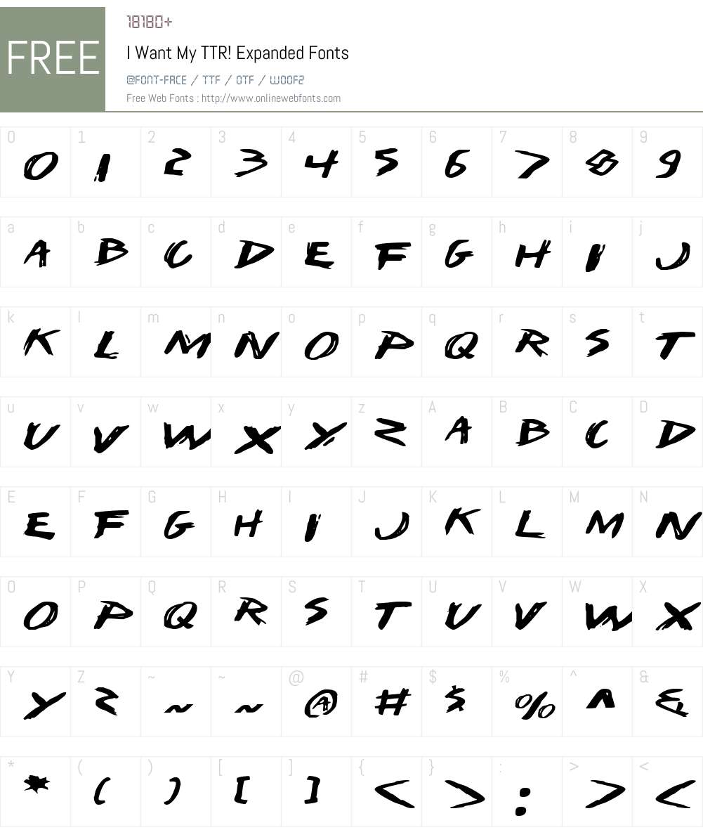 I Want My TTR! Expanded Font Screenshots