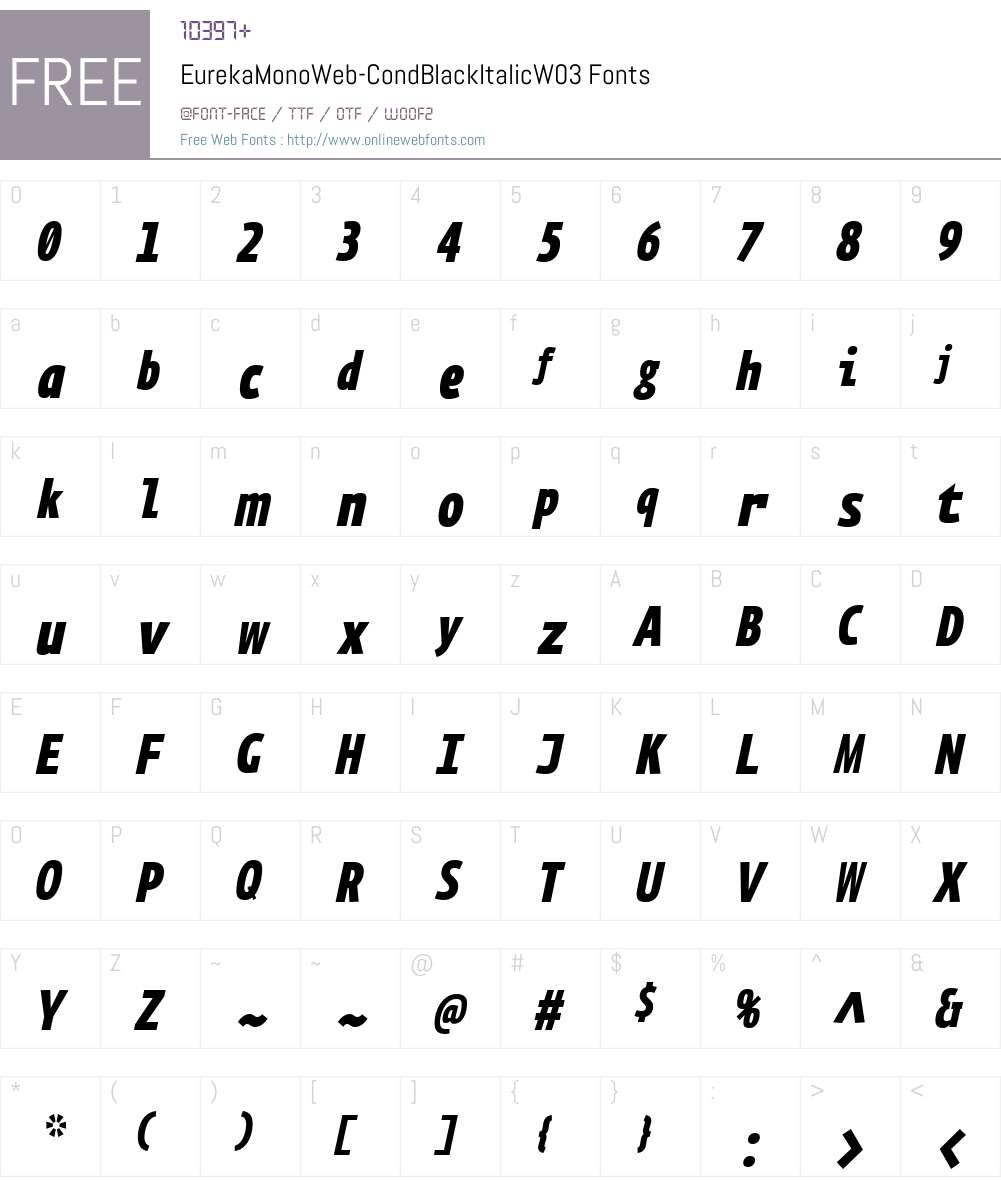 FF Eureka Mono Font Screenshots