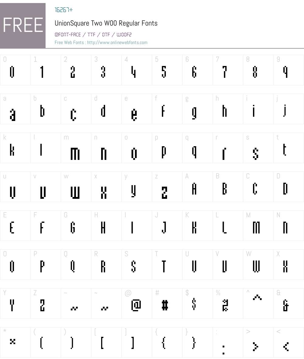 Union Font Screenshots