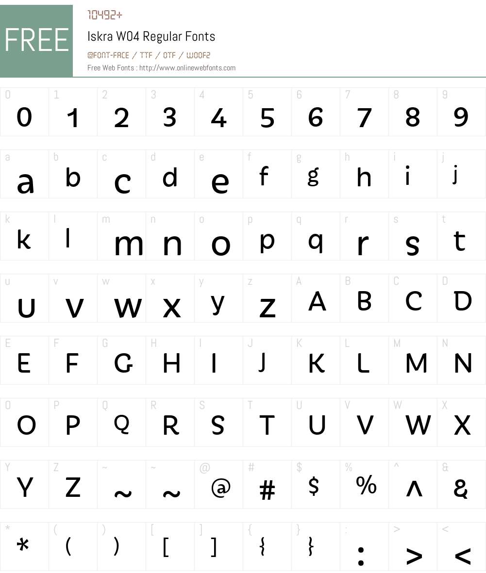 Iskra Font Screenshots