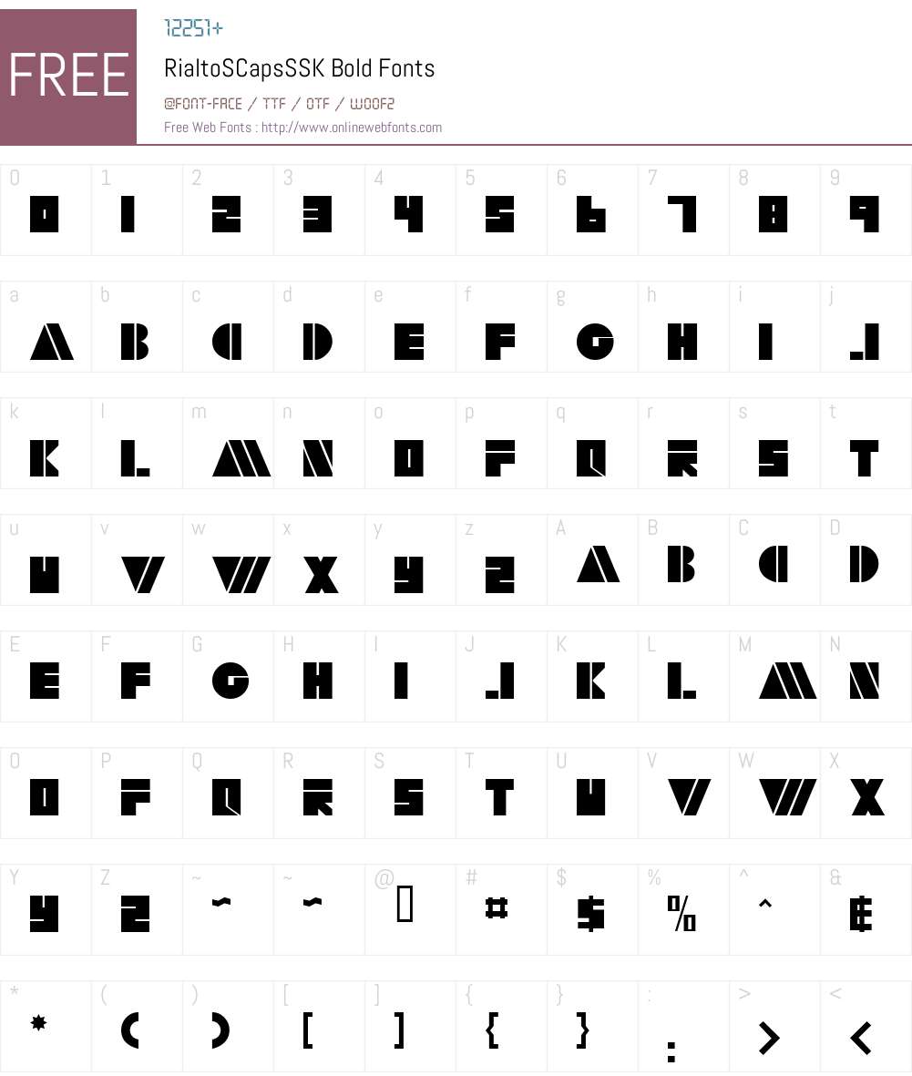RialtoSCapsSSK Font Screenshots
