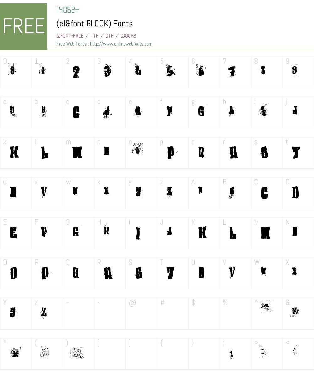 (el&font BLOCK) Font Screenshots