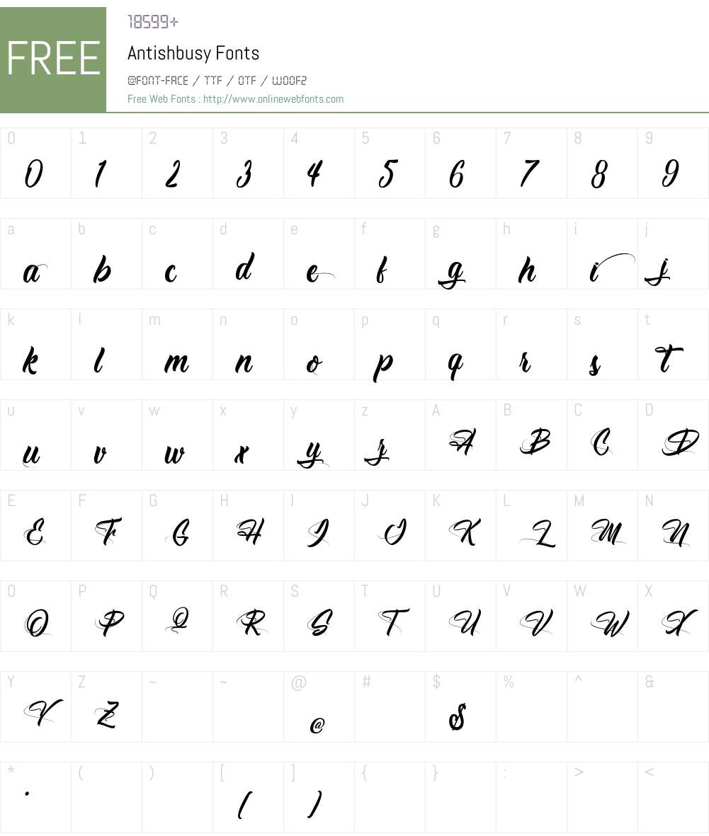 Antishbusy Font Screenshots