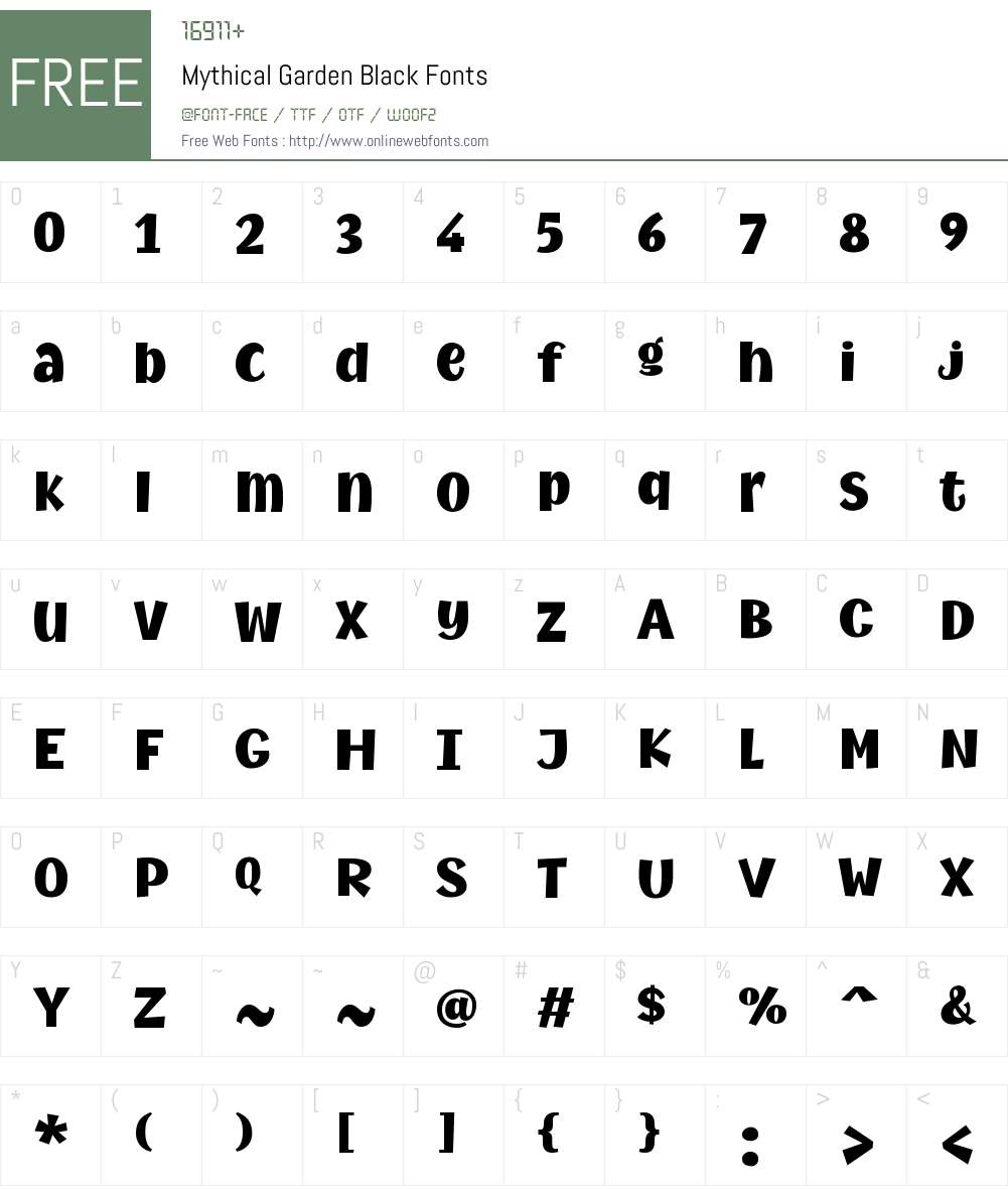 Mythical Garden Font Screenshots