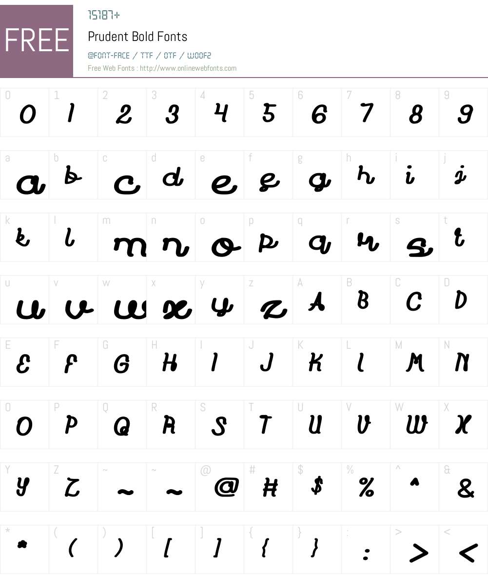 Prudent Font Screenshots