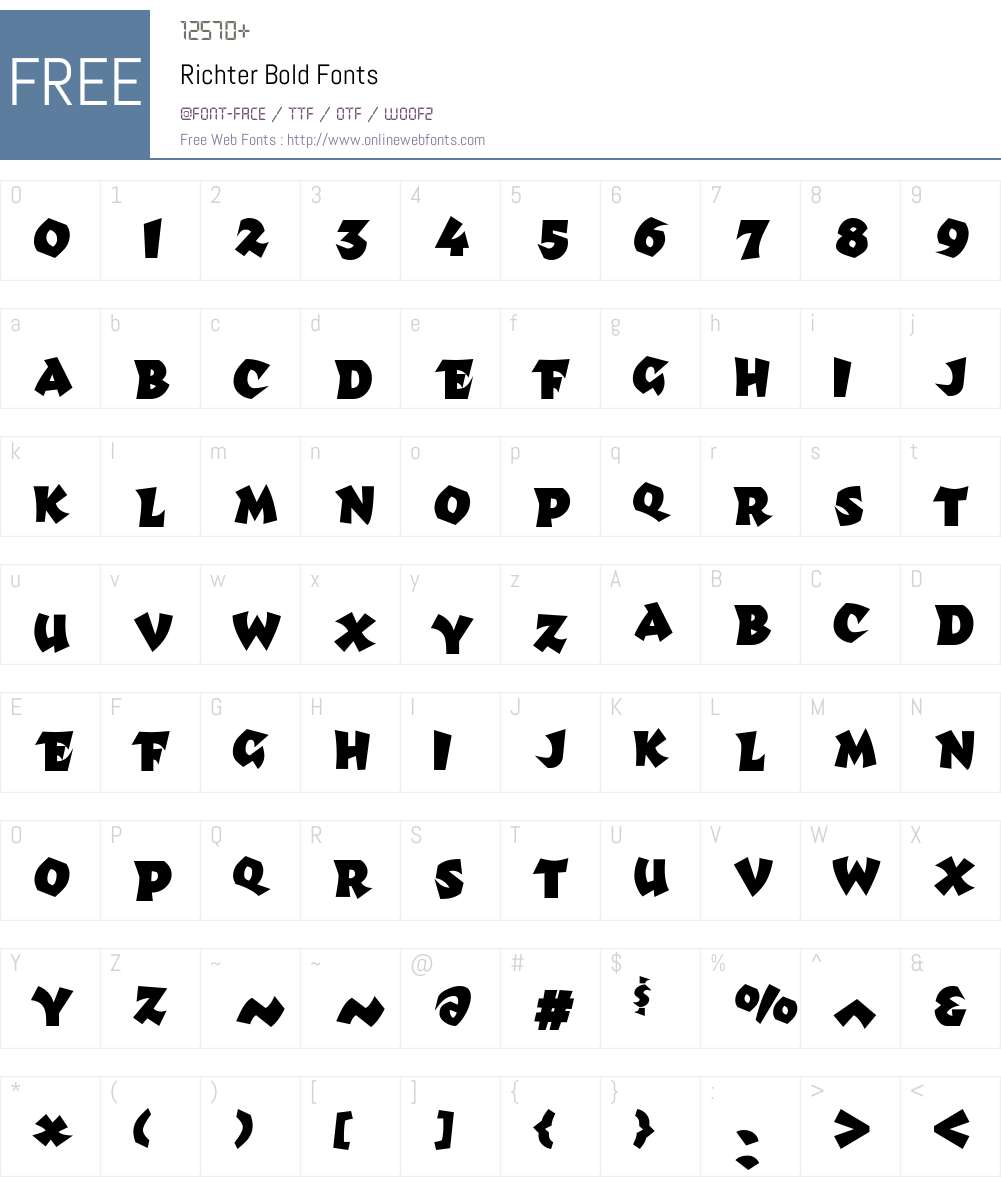 Richter Font Screenshots
