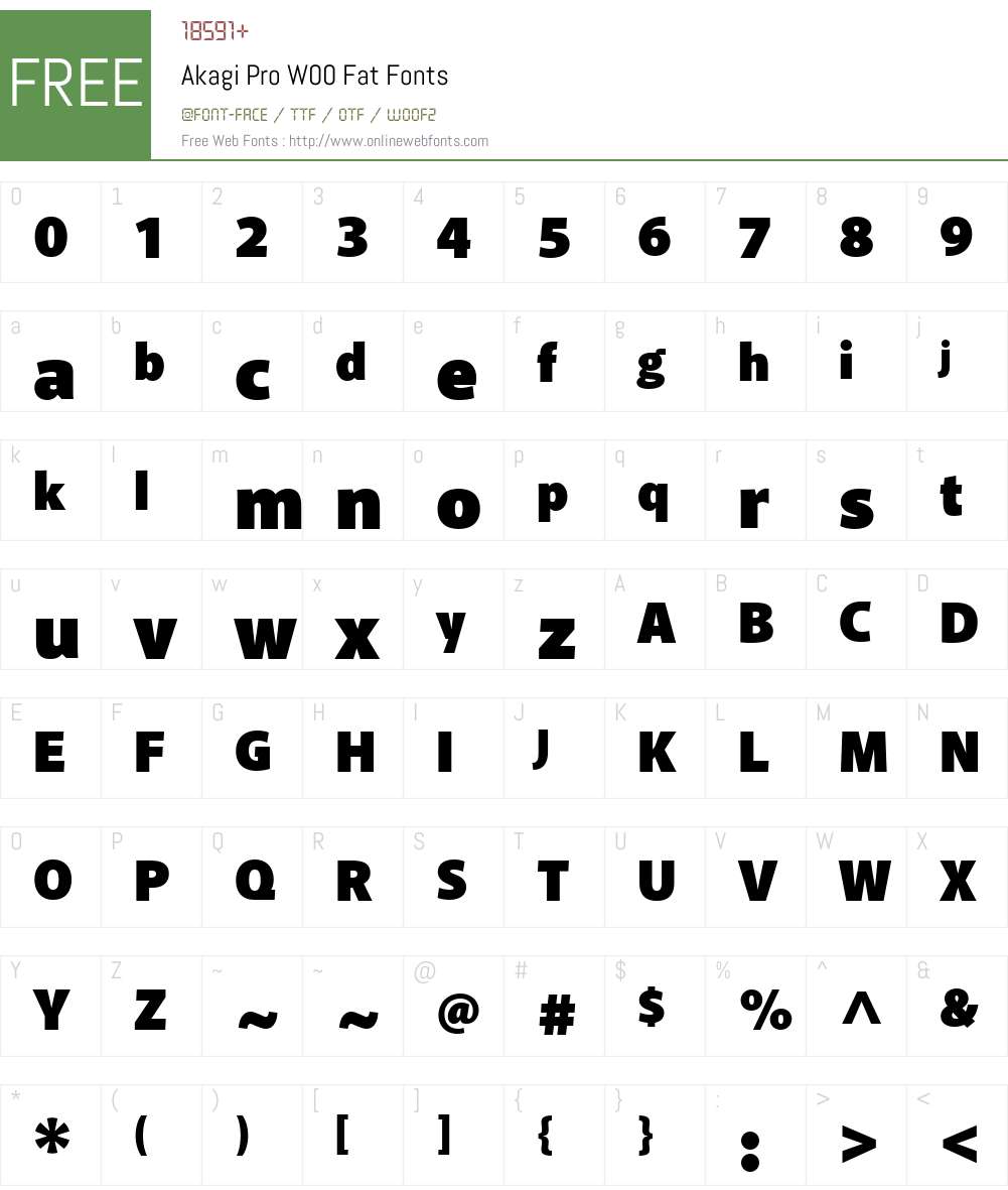 AkagiProW00-Fat Font Screenshots