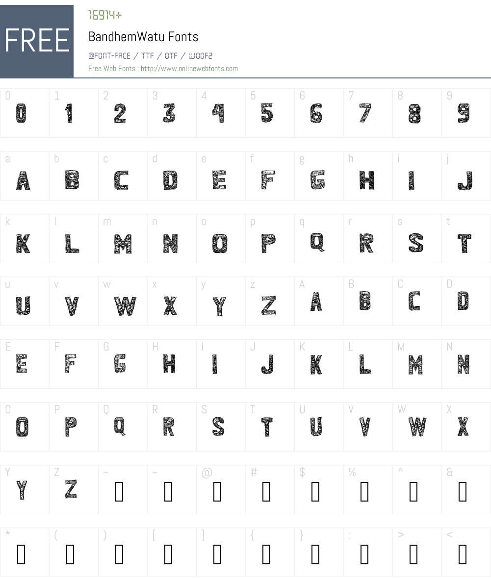 BandhemWatu Font Screenshots