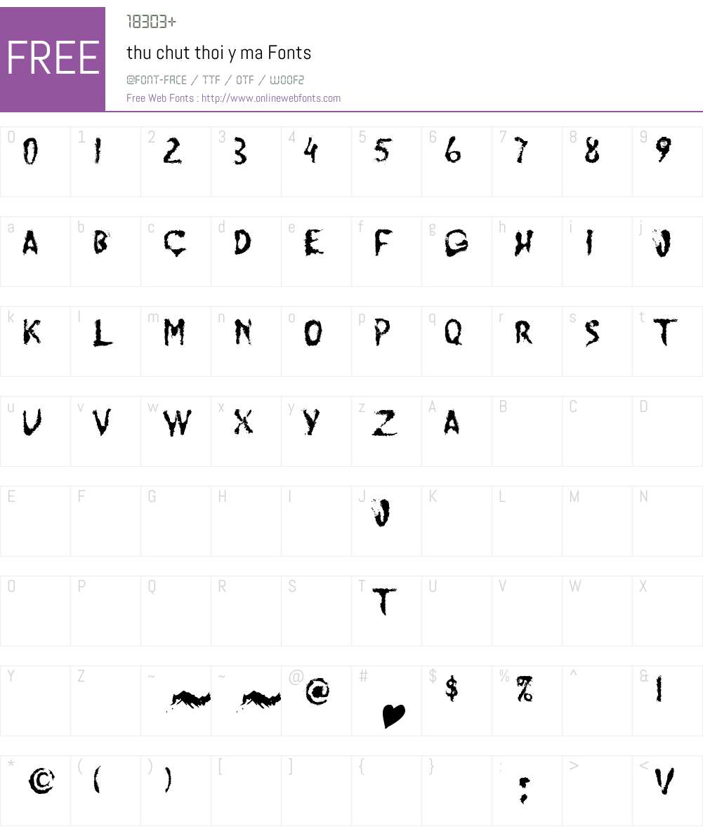 thu chut thoi y ma Font Screenshots