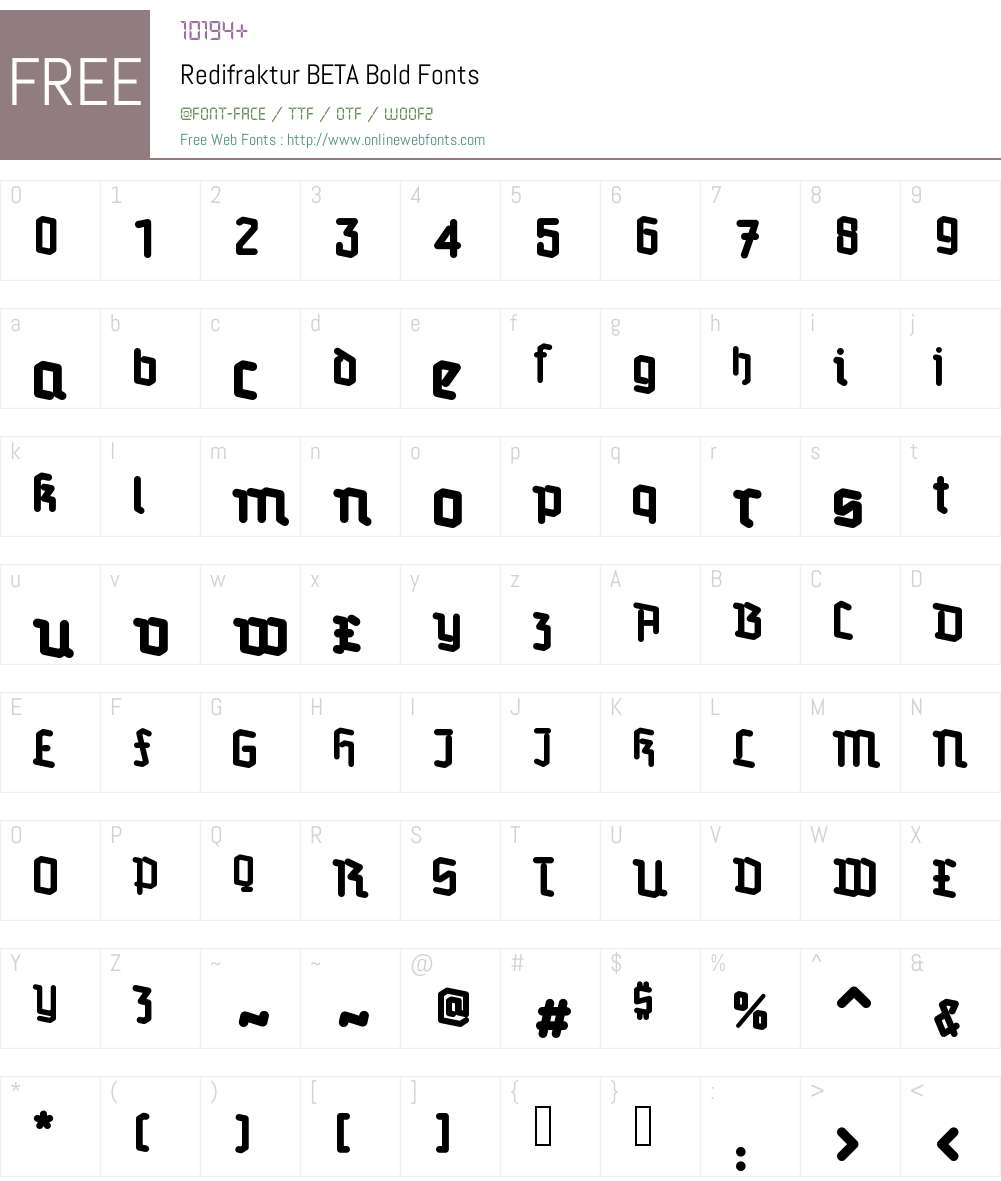 Redifraktur BETA Bold Font Screenshots