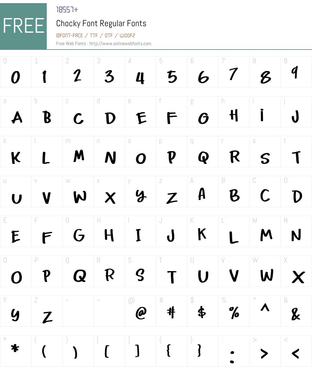 Chocky Font Font Screenshots