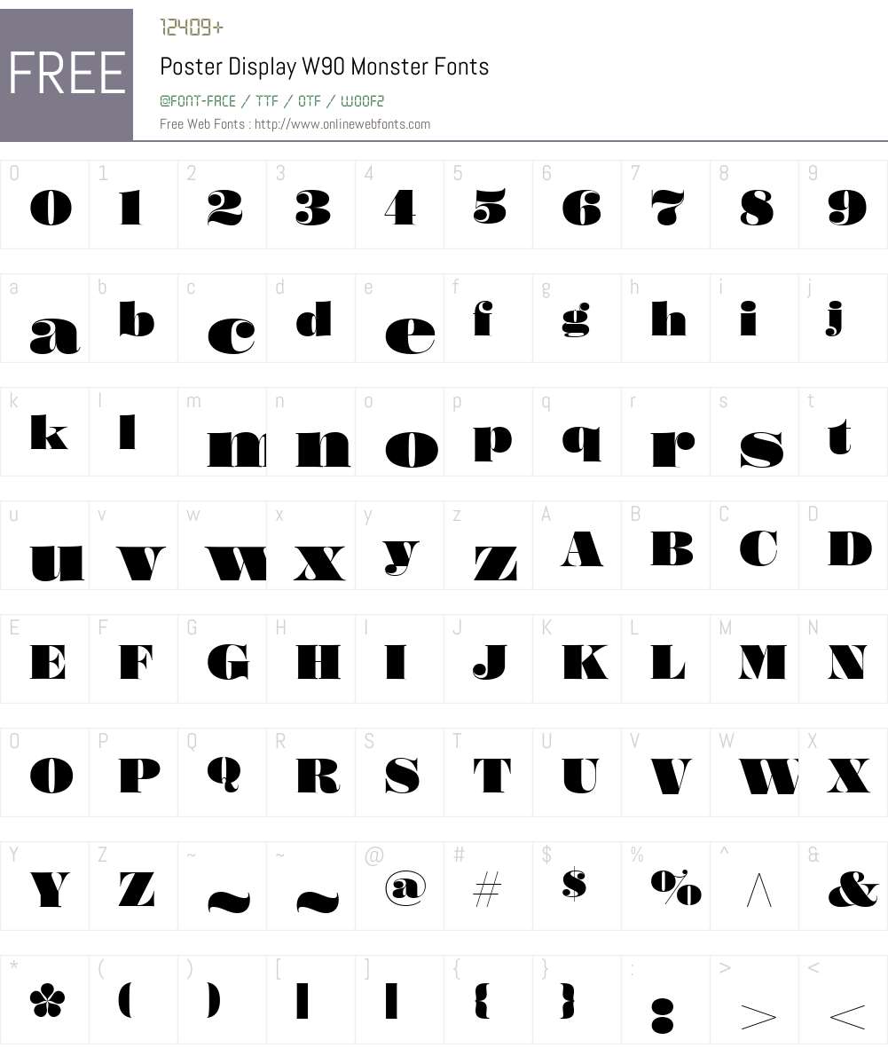 Poster Font Screenshots