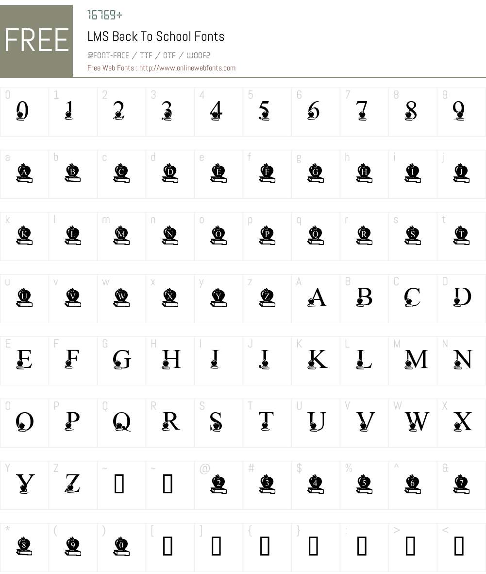 LMS Back To School Font Screenshots