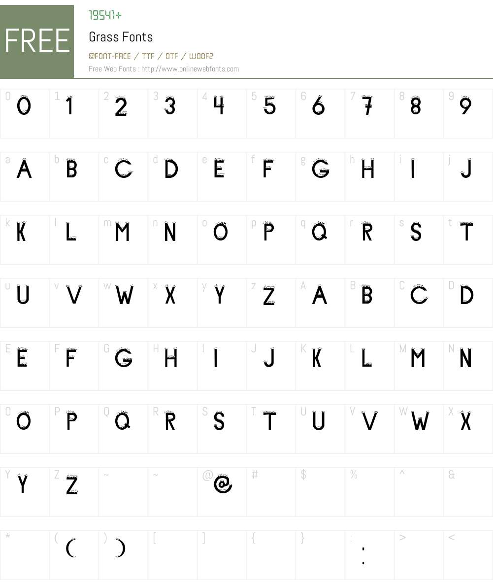 Grass Font Screenshots