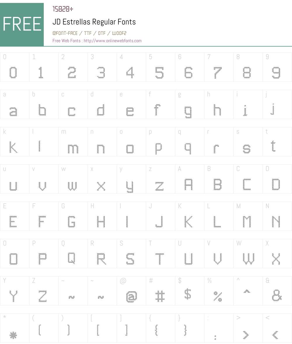 JD Estrellas Font Screenshots